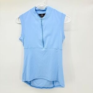 Canari Cycling Top‎ Sleeveless Zip Athletic Activewear Blue Small READ